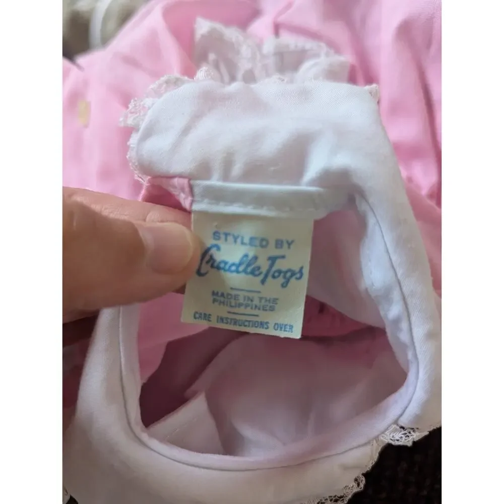 Vtg Cradle Togs Swing Top 3-6m Pink Baby Girl Duck